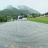 A Sella Nevea sono ancora visibili i segni delle sgommate dopo l’autoraduno illegale