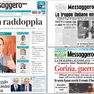 Tre prime pagine del Messaggero Veneto: a partire da destra la rielezione di Fedriga il 4 aprile 2023, poi lo scoppio della guerra al confine con Gorizia e le truppe italiane a Trieste