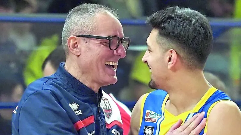 Giacomo Dell’Agnello in maglia Gesteco quando sfidò papà Sandro (foto Petrussi)
