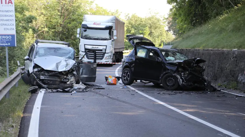 Il luogo dell'incidente subito dopo lo scontro