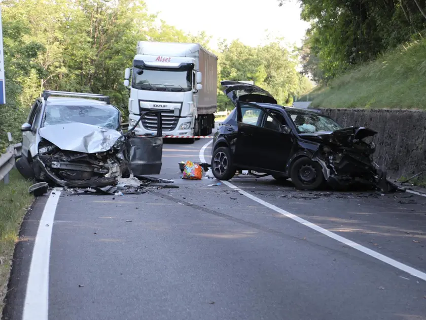 Il luogo dell'incidente subito dopo lo scontro