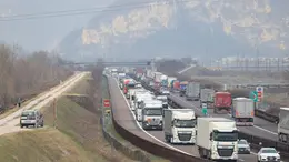 Camion sull'autostrada del Brennero