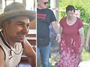 Alessandro Venier, la vittima, a destra la madre Lorena