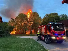 I vigili del fuoco in azione a Camporosso