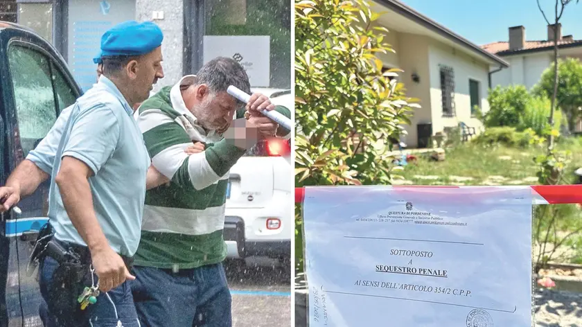 L'arrivo di Fabrizio Barberini in tribunale a Pordenone e la casa a Porcia posta sotto sequestro