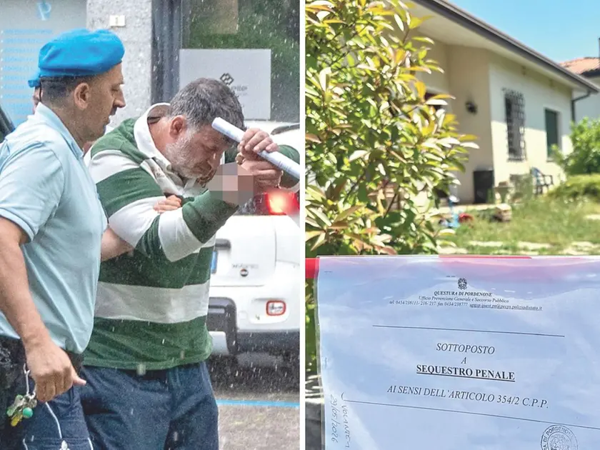 L'arrivo di Fabrizio Barberini in tribunale a Pordenone e la casa a Porcia posta sotto sequestro
