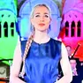 Valentina Volpe Andreazza durante l’esecuzione dell’inno nazionale su RaiUno