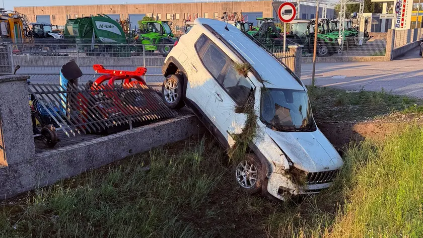 La Jeep coinvolta nell'incidente