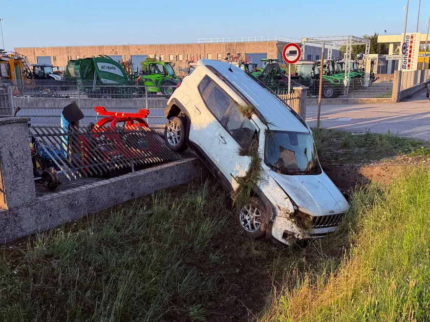 La Jeep coinvolta nell'incidente