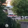 L’ambulanza arrivata in municipio a San Vito di Fagagna