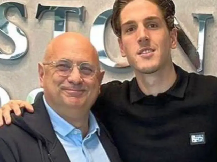 Nicolò Zaniolo col proprio procuratore Claudio Vigorelli