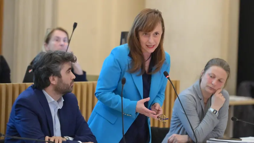 L'assessore Gea Arcella durante il consiglio comunale