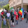La protesta al valico di Stupizza