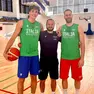 Lorenzo Bucarelli (a destra) con coach Vertemati e Cavallero