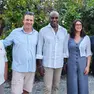 Gli organizzatori di UdinJump a Spessa con la leggenda dell’atletica Carl Lewis