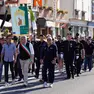 La sfilata per le vie di Tarvisio insieme ai minatori delle delegazioni europee Foto Siega