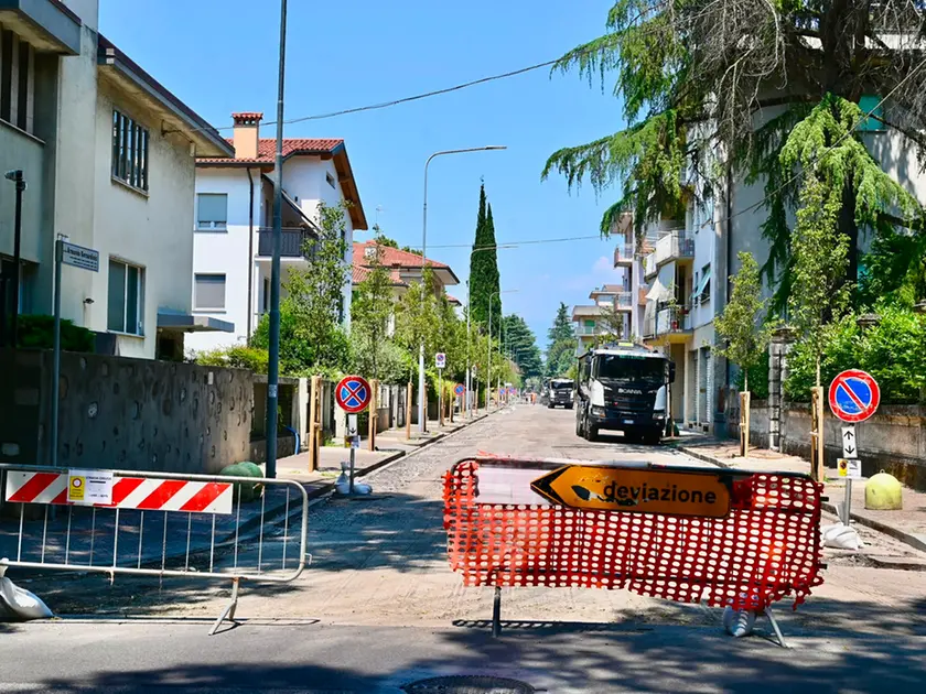I lavori in via Bernardinis