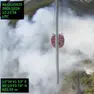 Un'immagine dell'incendio