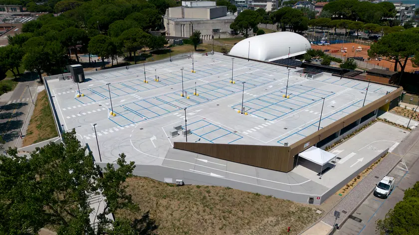Il nuovo parcheggio inaugurato a Grado (Bonaventura)