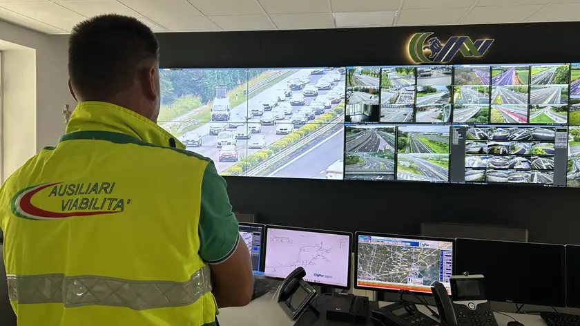La sala operativa di Cav per il monitoraggio del traffico