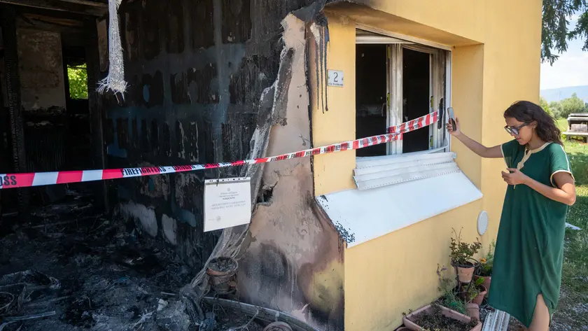 Le immagini dell'incendio a Pasiano © Foto Petrussi / Marco Brisotto