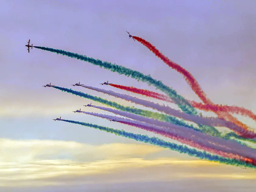 L'esibizione delle Frecce Tricolori a Lignano © Foto Petrussi