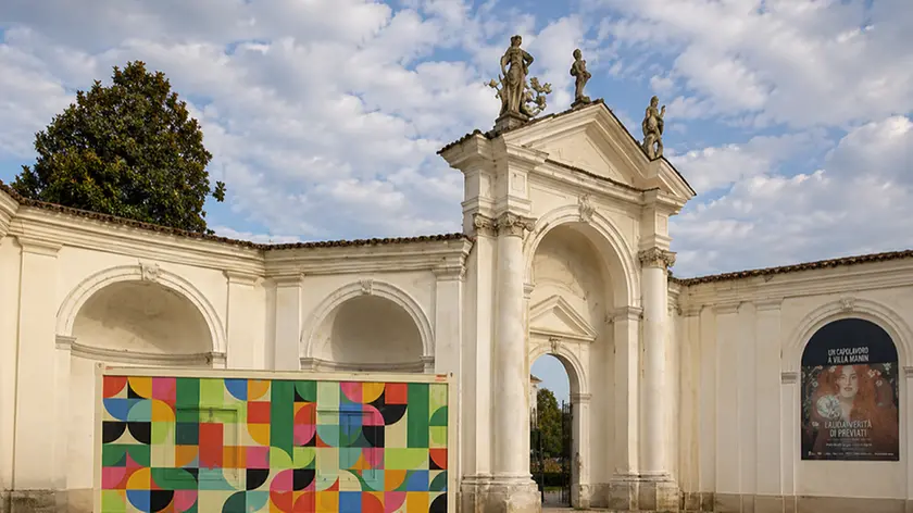 Il "modulo della tranquillità" posizionato a Villa Manin
