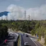 L'incendio di venerdì a Monrupino (Lasorte)