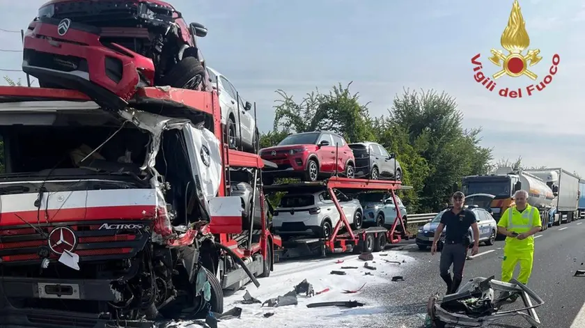 La bisarca coinvolta nell'incidente