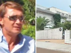 A sinistra Feliciano Zaccolo, a destra l’esterno della Residenza Zaccolo in via Latisana a Lignano Sabbiadoro, dove si è consumata la rapina