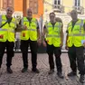 Ecco alcuni degli steward che ogni sera, fino al 13 settembre, garantiranno l'ordine e la sicurezza in centro a Udine