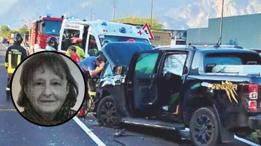 Lionella Tessari, nella foto nel tondo, ha perso la vita in un incidente stradale che si è verificato nella serata di venerdì 17 luglio, a Osoppo