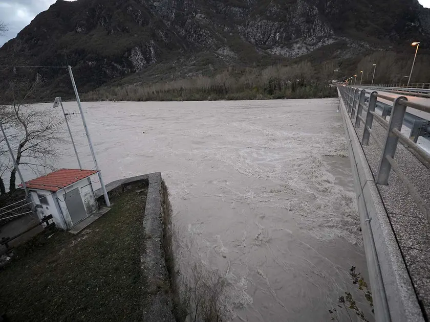 Il fiume Tagliamento all'altezza di Venzone