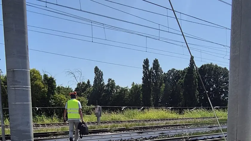 I binari nei pressi del luogo della tragedia