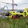 L’intervento dei soccorritori e dei carabinieri al cantiere per la costruzione del nuovo carcere