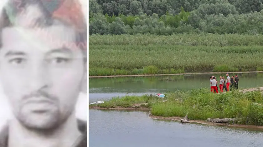 A sinistra Agshin Azizov, a destra il luogo in cui è avvenuta la tragedia sul Tagliamento, a Ronchis