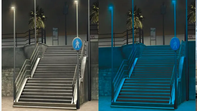 Un render di come sarà l'illuminazione