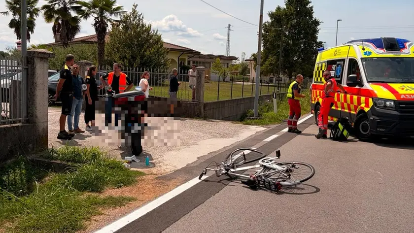 I soccorsi intervenuti per l'incidente a Zoppola