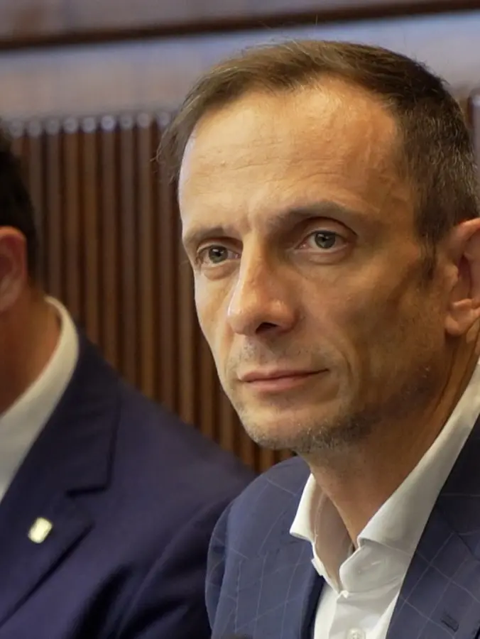 Il governatore del Friuli Venezia Giulia Massimiliano Fedriga in Aula con gli assessori Anzil e Zilli