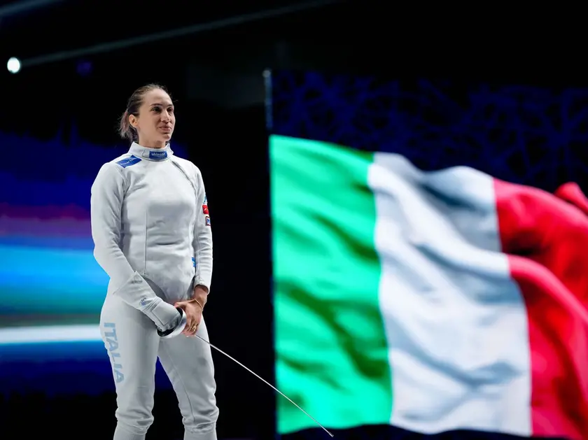 Giulia Rizzi ai mondiali di Hong Kong (foto Federscherma)