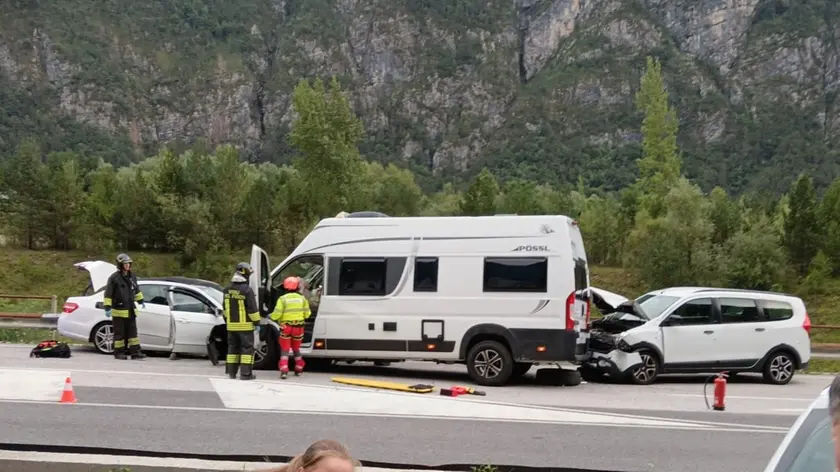 I mezzi coinvolti nello scontro