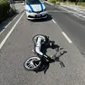 Il motorino caduto a terra