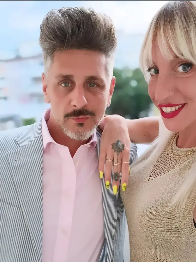 Sara Comand, a destra, con l'ex compagno Cristian Dulcinati