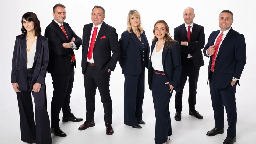 Da sinistra a destra: Martina Ghin, Gianluca Rampino Cordaro, Emanuele Rampino Cordaro, Annamaria Bellomo, Alessia Rampino, Michele Pedron, Riccardo Cisilino