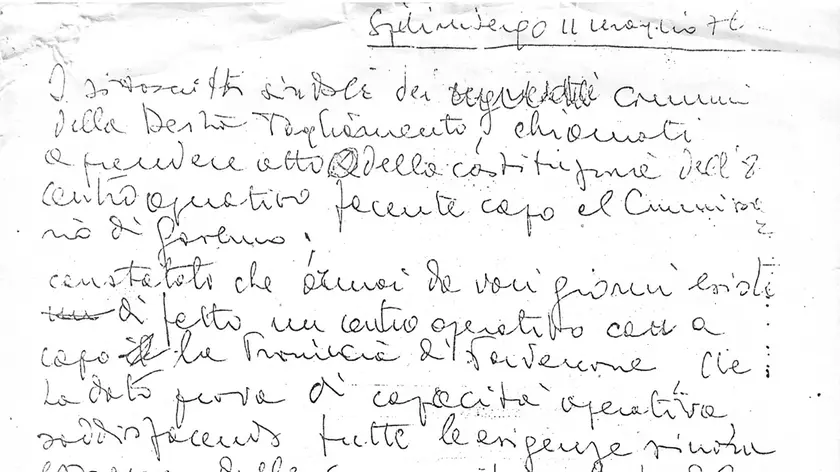 Gli scritti di Rossi, l'allora presidente della Provincia di Pordenone