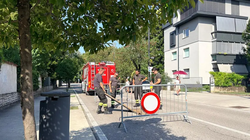 I vigili del fuoco sono intervenuti per mettere in sicurezza l'area