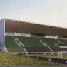 Il render delle tribune coperte del futuro stadio in Comina