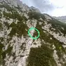 Il punto dove il ragazzo è stato recuperato sul Monte Siera