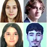 In alto, da sinistra: Gaia Bidinotto, Giovanni Parisi, Mariam Basilone. In basso, Fany Gnesutta, Ilyes Bougandoura, Giulia Schiff