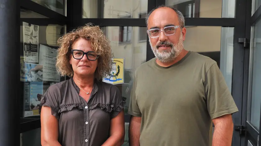 L’assessore all’istruzione Barbara Srebrnic e il sindaco Enrico Mossenta
